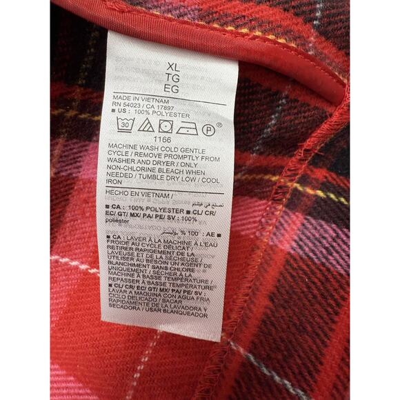 NWT Old Navy Women's Oversized Soft-Brushed Tartan Red Plaid Overcoat Sz XL - Picture 13 of 13